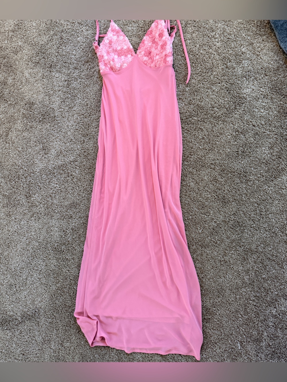 Target Pink Lace-Top Maxi Slip Dress
